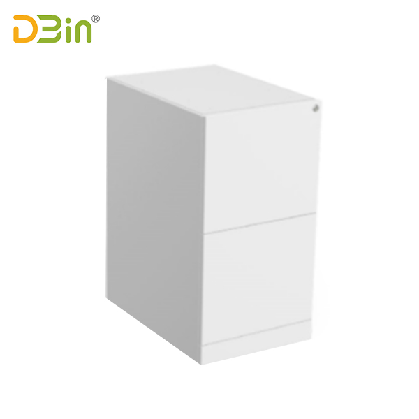 二抽白色側(cè)拉固定柜（有上頂）